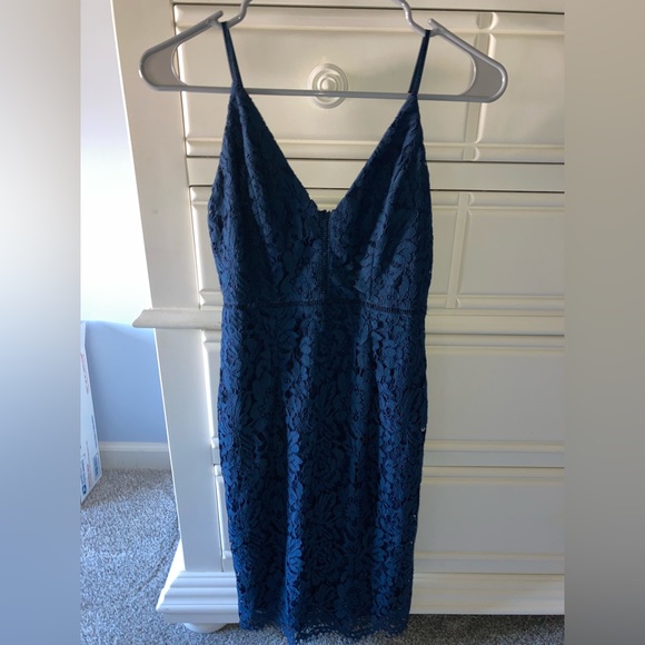 NWT ASTR the Label Navy Lace Dress - Picture 2 of 7